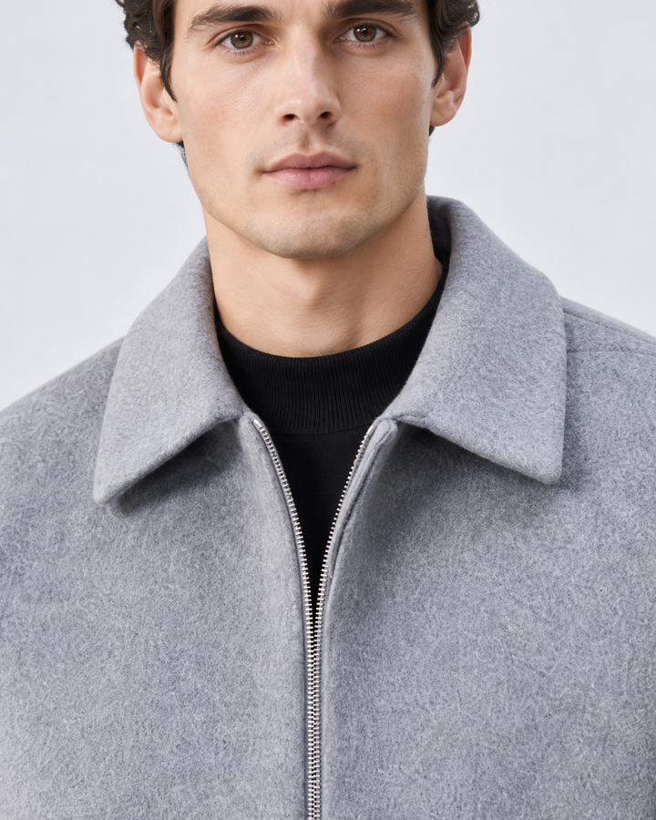 Veste Homme Zippée Coupe Droite