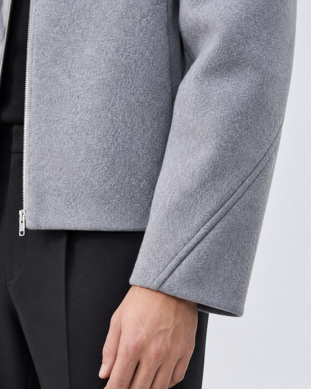 Veste Homme Zippée Coupe Droite