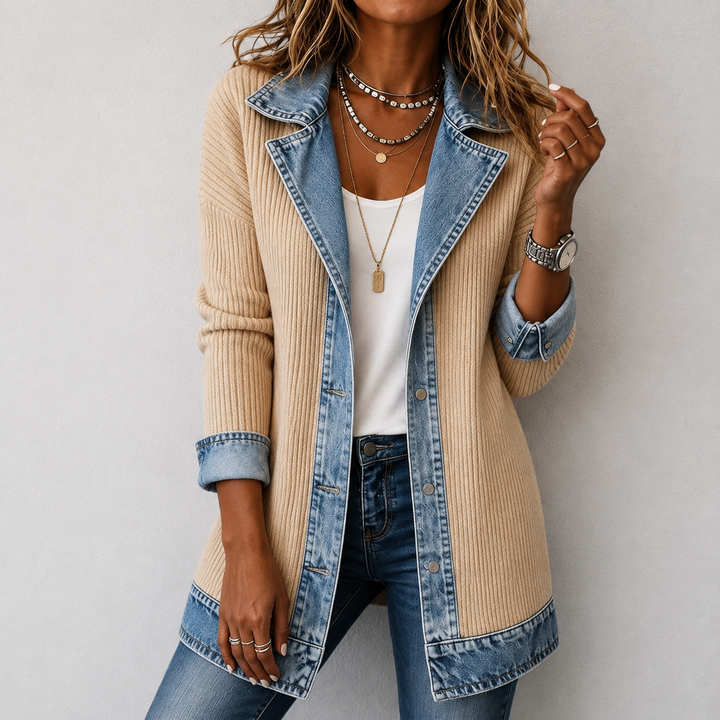 Veste hybride à détails contrastants – Albicocca