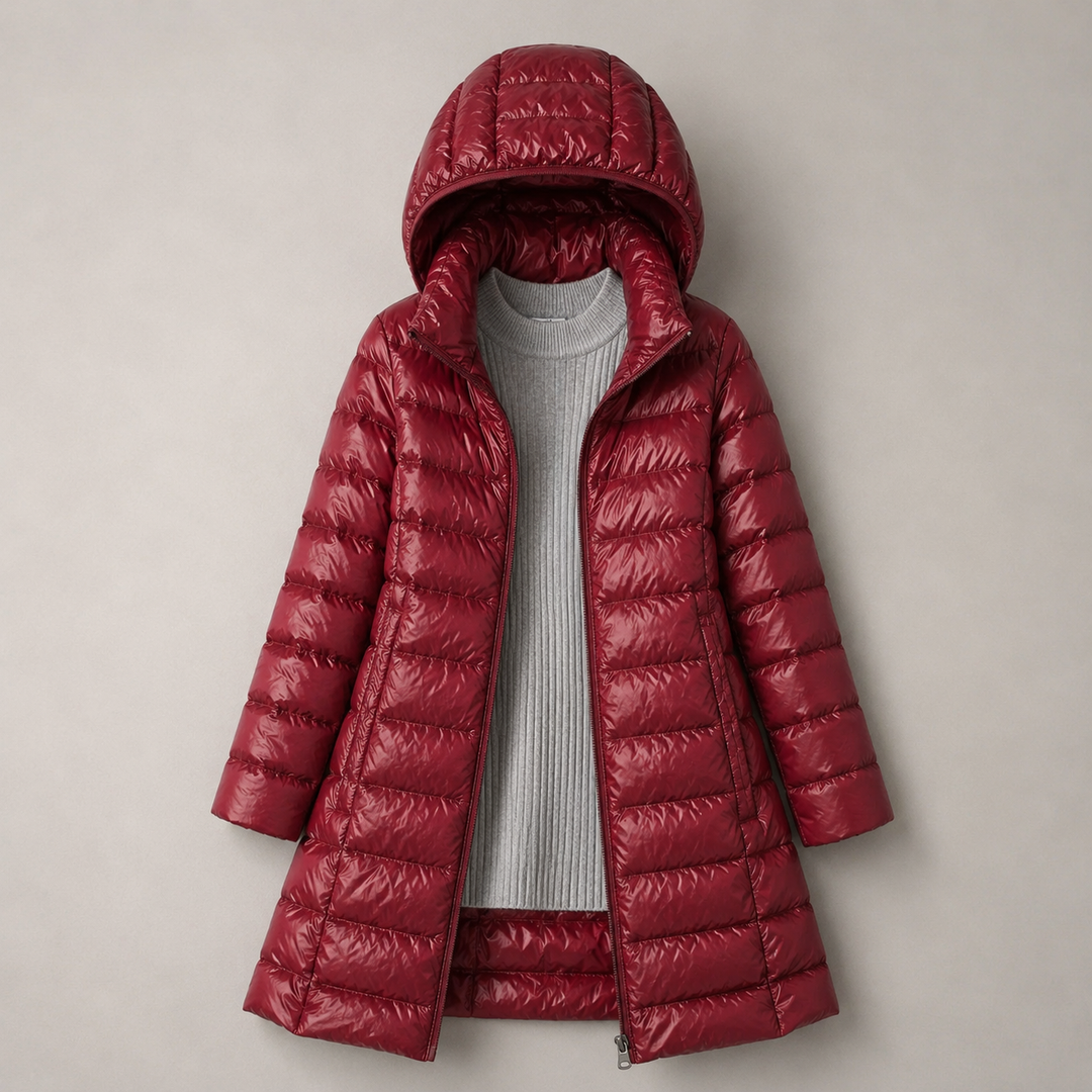 Veste légère à capuche amovible – Bordeaux