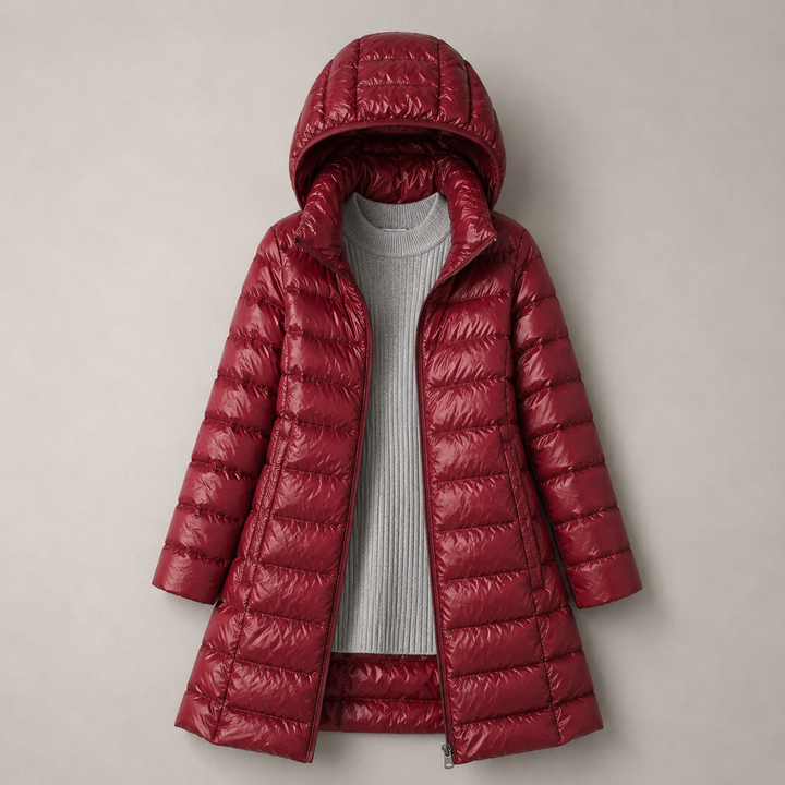 Veste légère à capuche amovible – Bordeaux