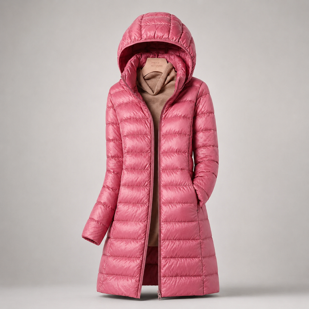 Veste légère à capuche amovible – Rose