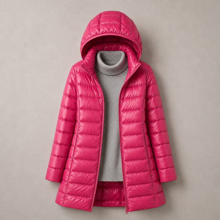 Veste légère à capuche amovible – Rouge