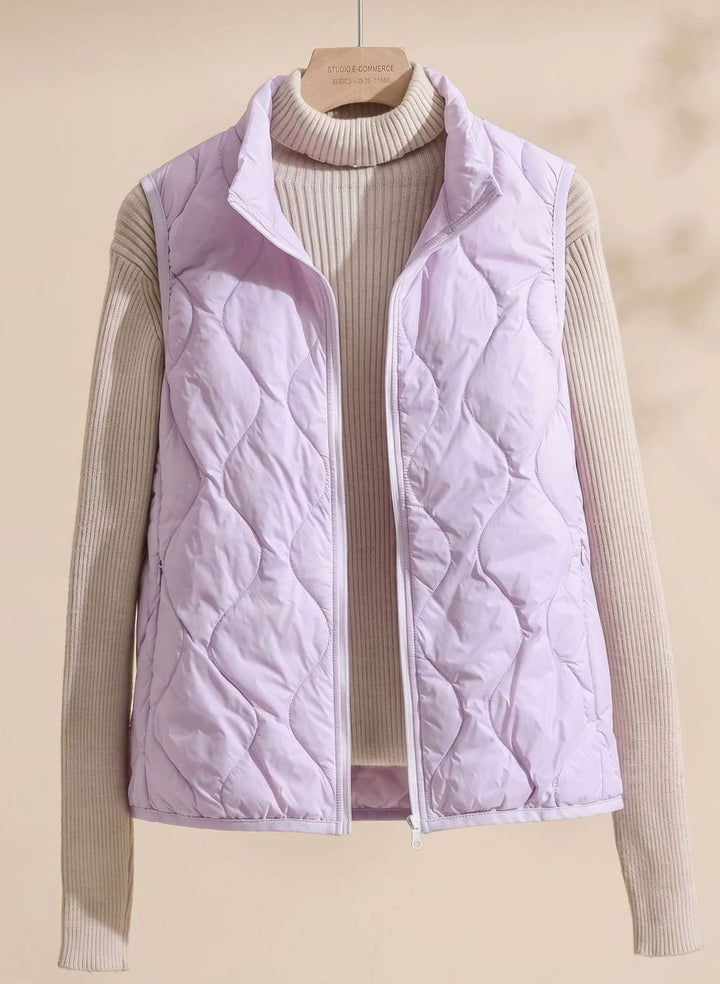 Veste Légère Col Montant – Lavande