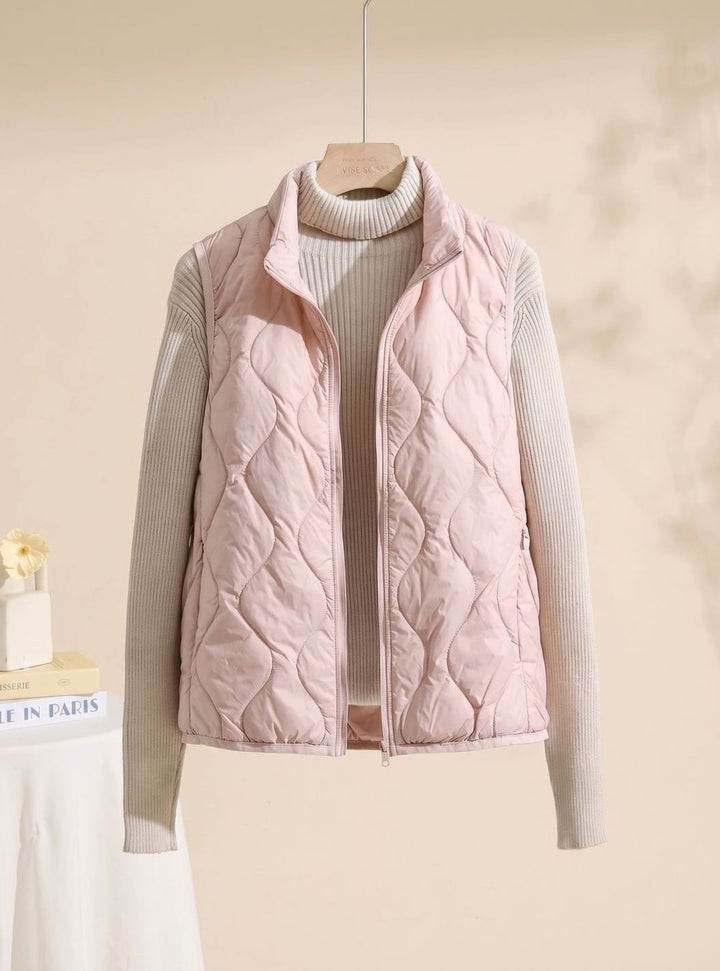 Veste Légère Col Montant – Rose