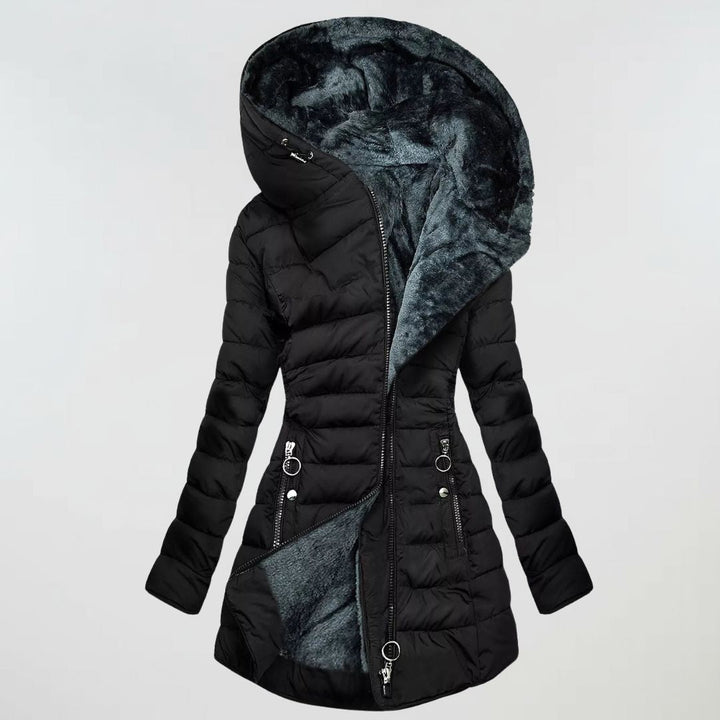 Veste Longue Hivernale Doublée – Noir