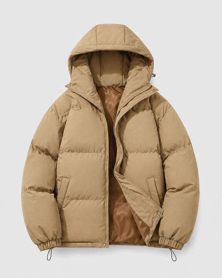 Veste Matelassée à Capuche – Kaki