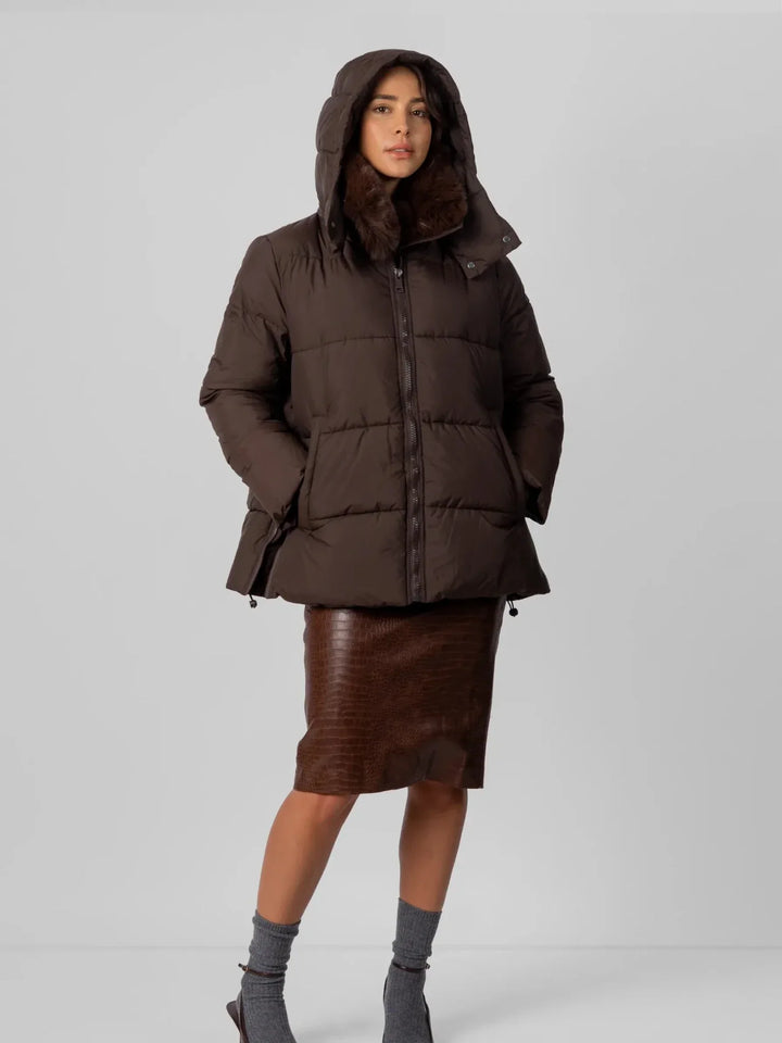 Veste Matelassée à Col Amovible