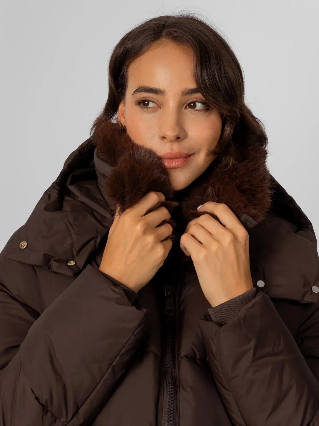 Veste Matelassée à Col Amovible