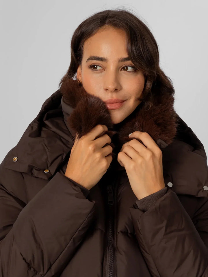 Veste Matelassée à Col Amovible
