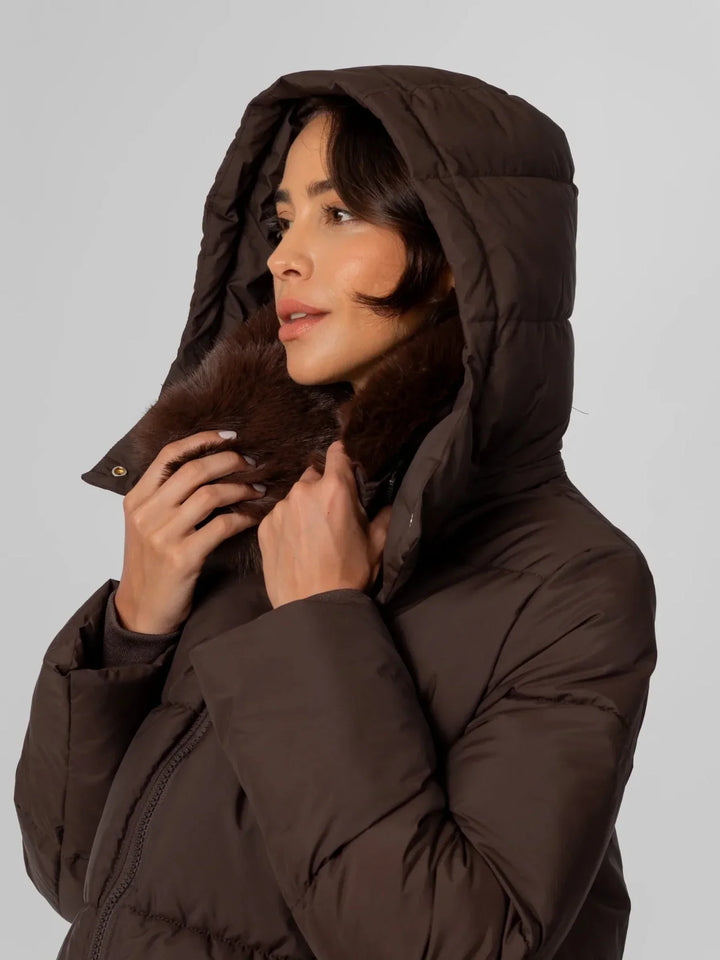 Veste Matelassée à Col Amovible