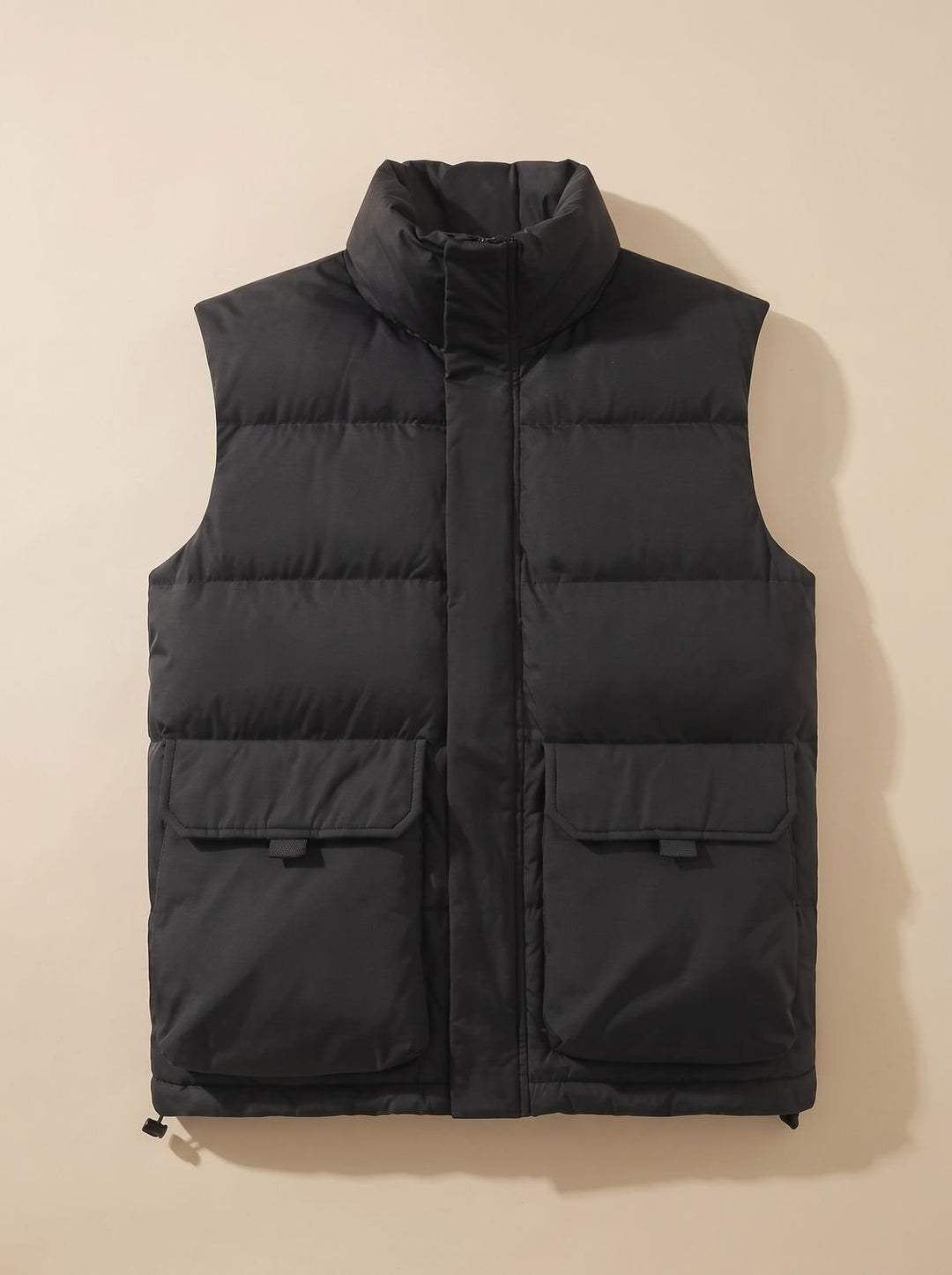 Veste Matelassée à Col Montant – Noir