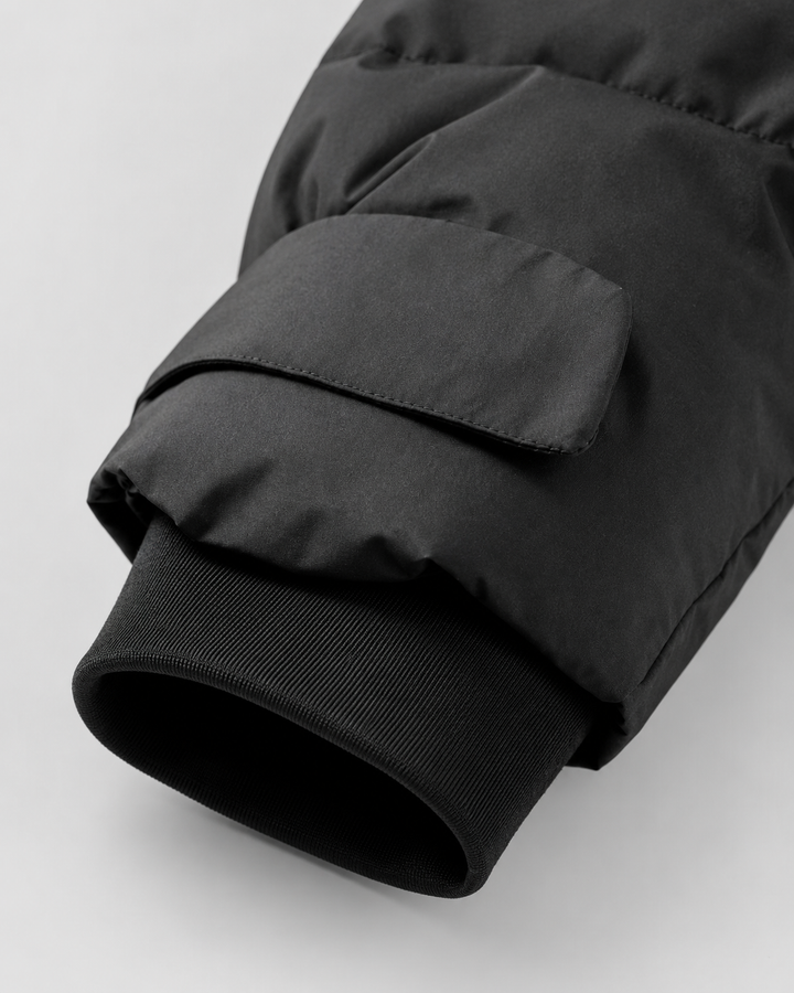 Veste Matelassée Ceinturée Noire