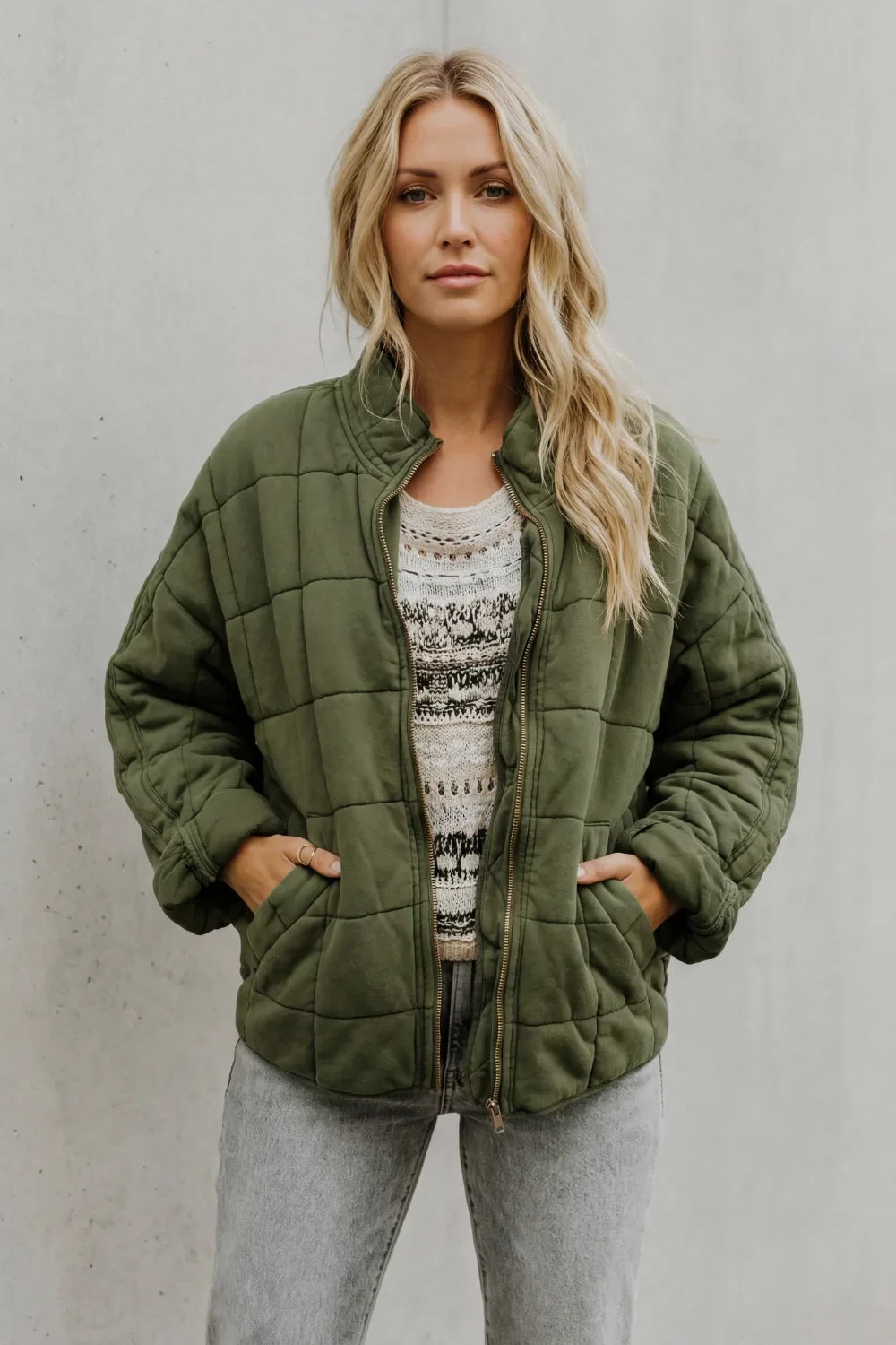 Veste Matelassée Col Rond