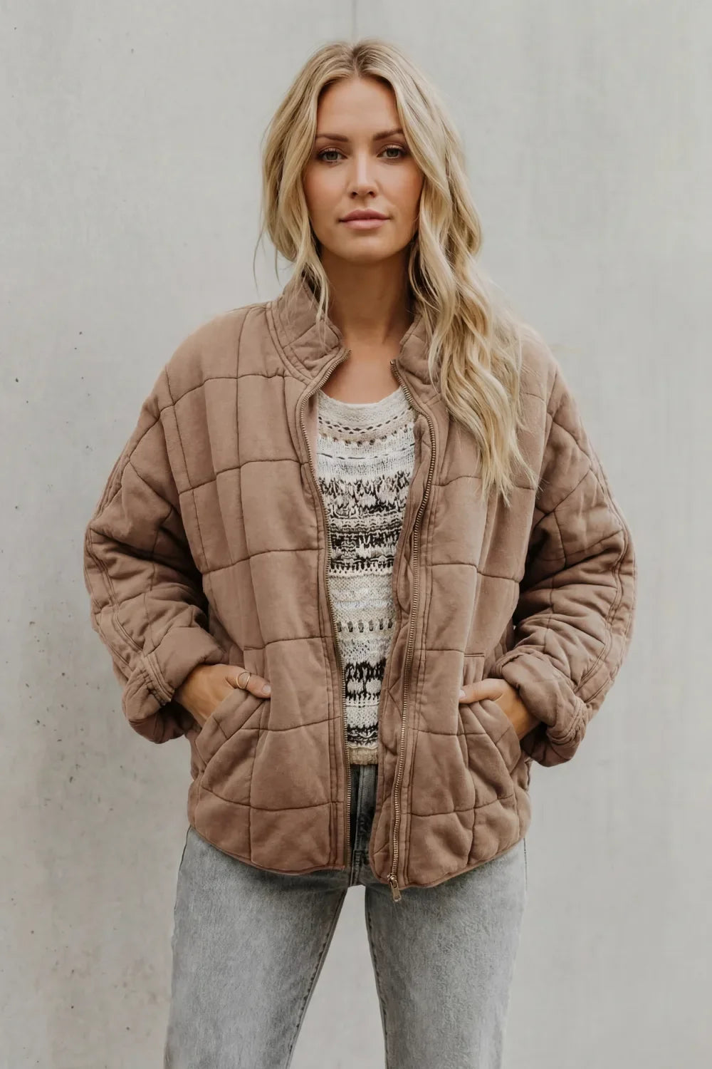Veste Matelassée Col Rond