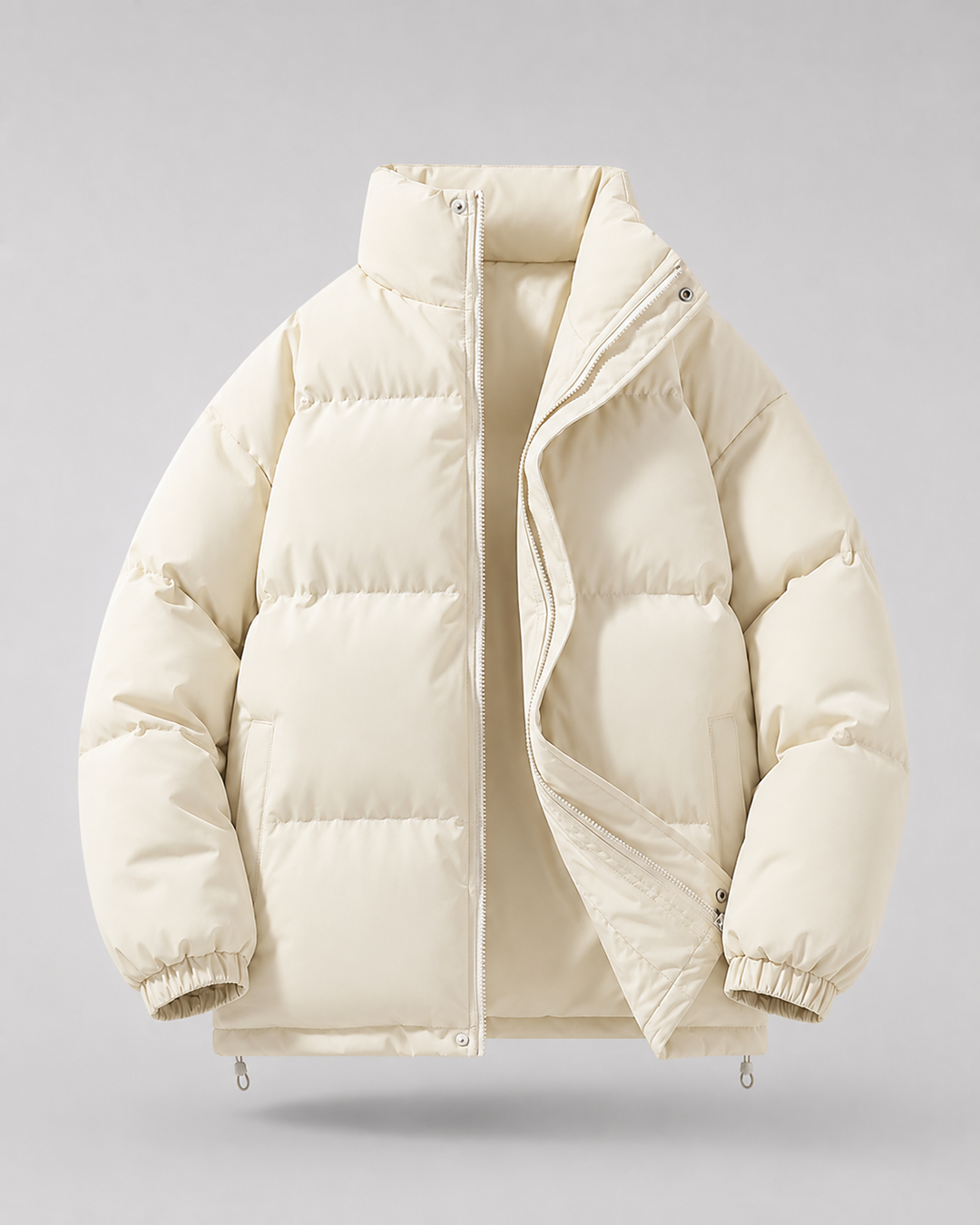 Veste Matelassée Coupe Ample – Crème