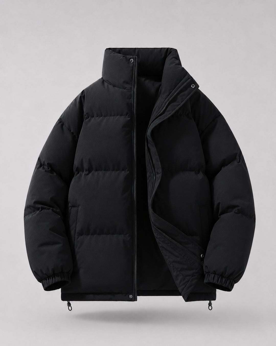 Veste Matelassée Coupe Ample – Noir