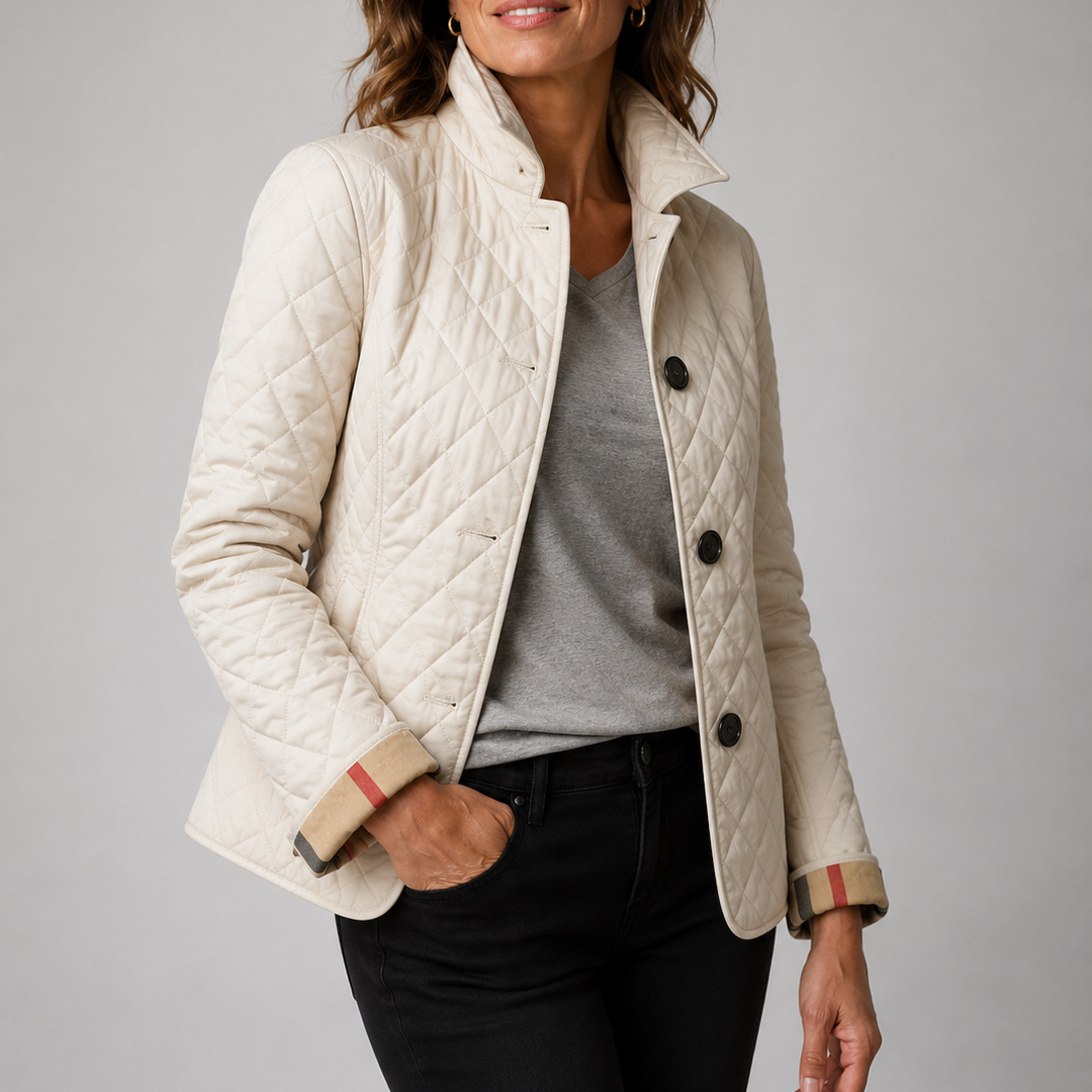 Veste Matelassée Élégante – Beige
