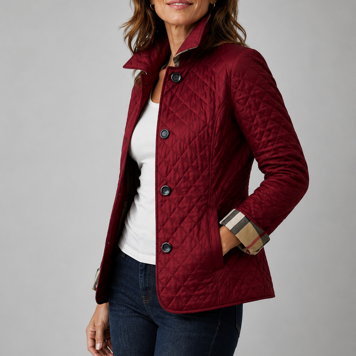 Veste Matelassée Élégante – Rouge