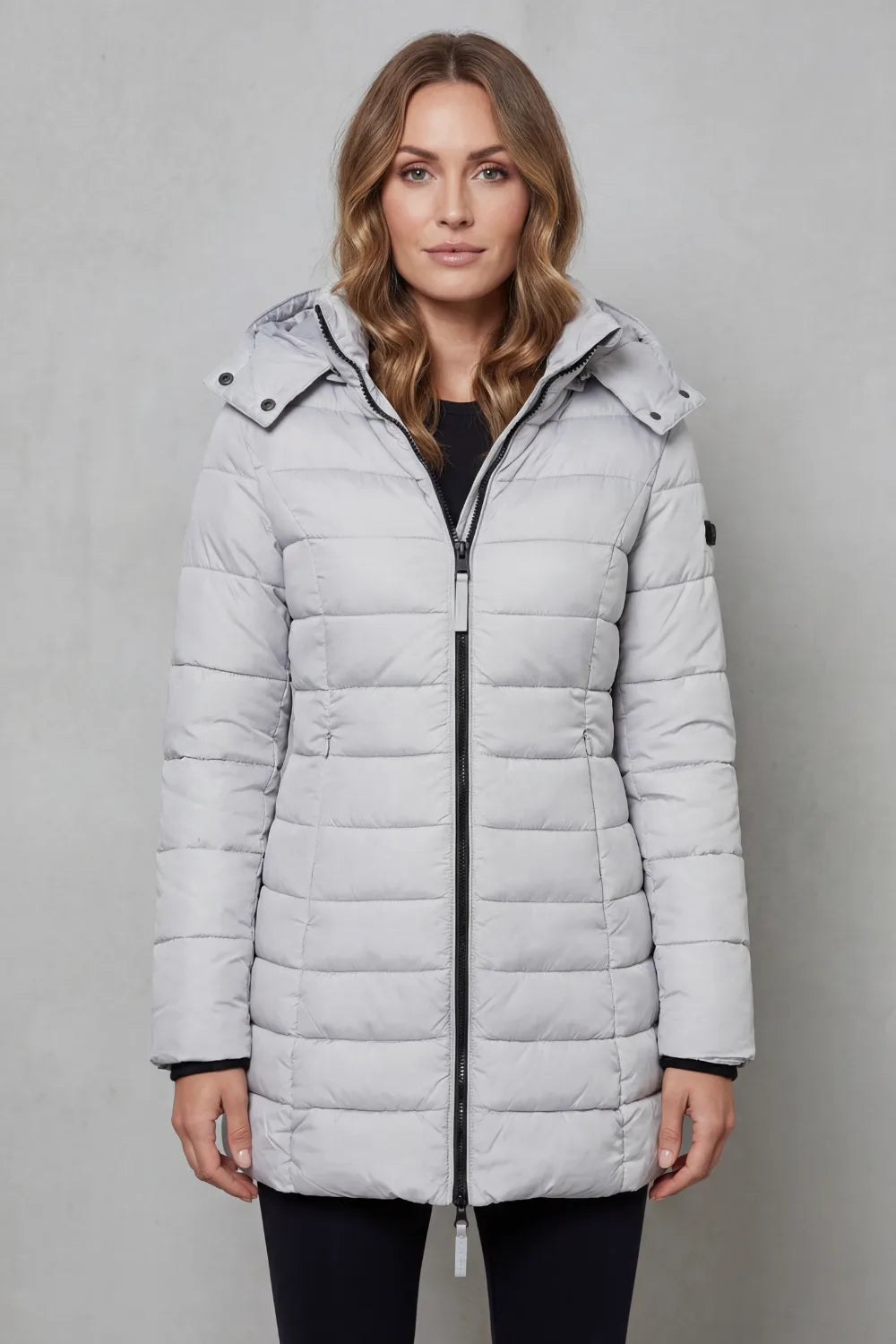 Veste Matelassée Mi-longue à Capuche
