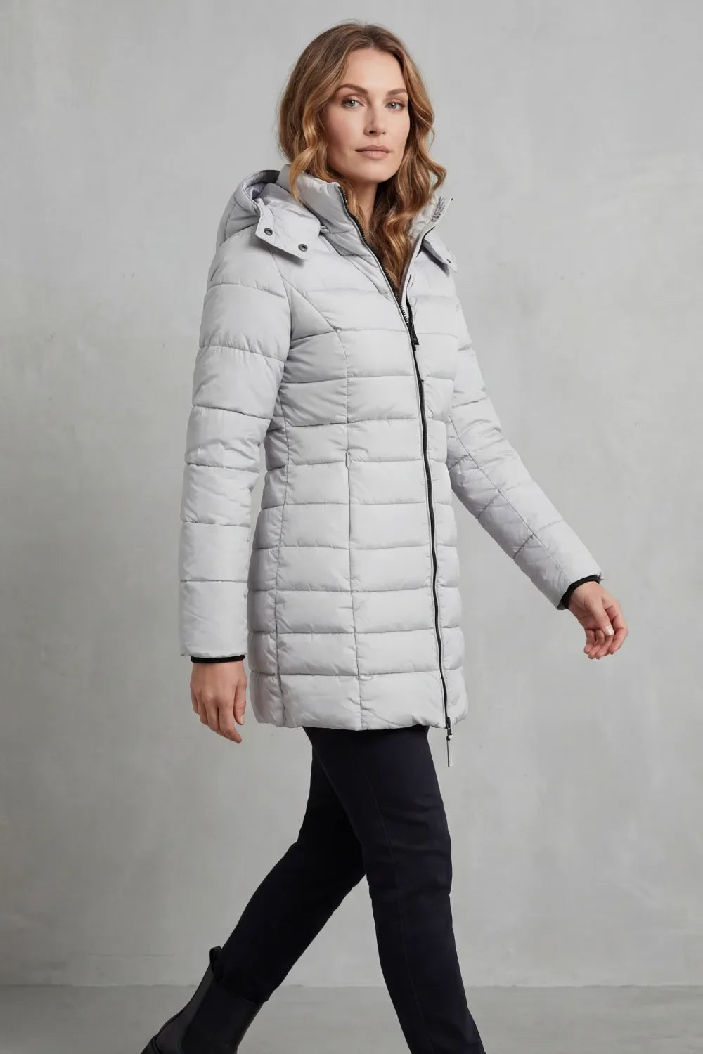 Veste Matelassée Mi-longue à Capuche