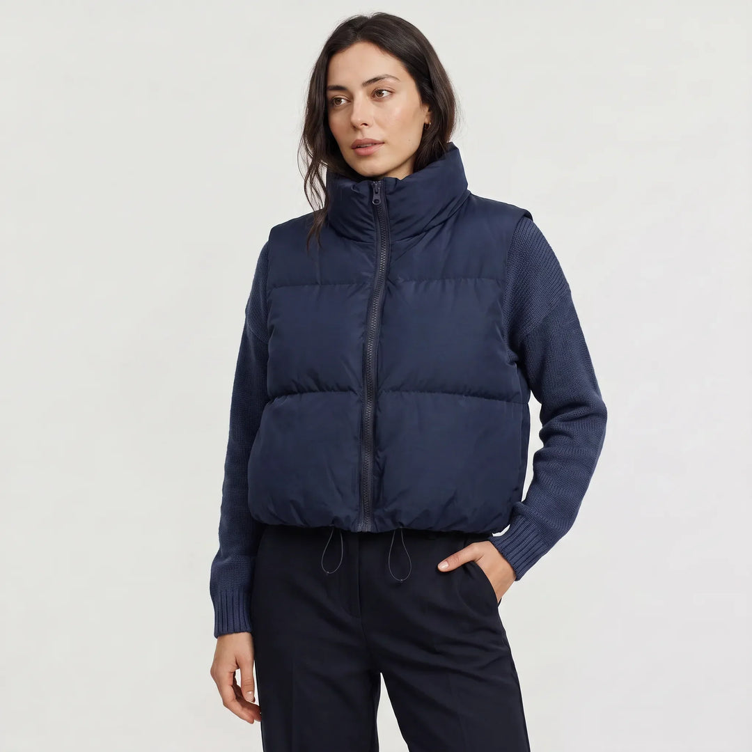 Veste matelassée sans manches – Bleu Marine