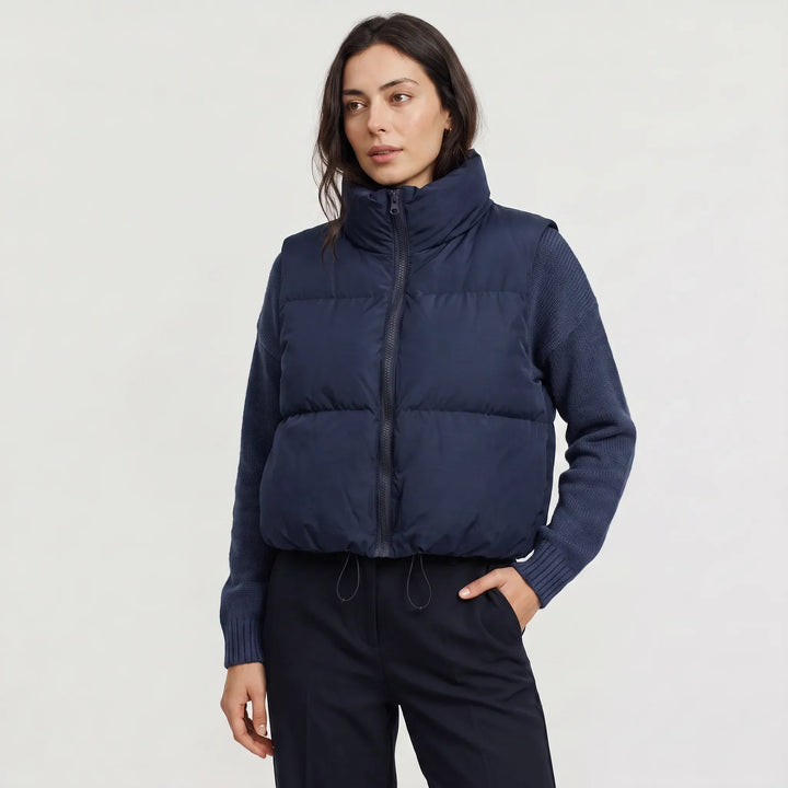 Veste matelassée sans manches – Bleu Marine