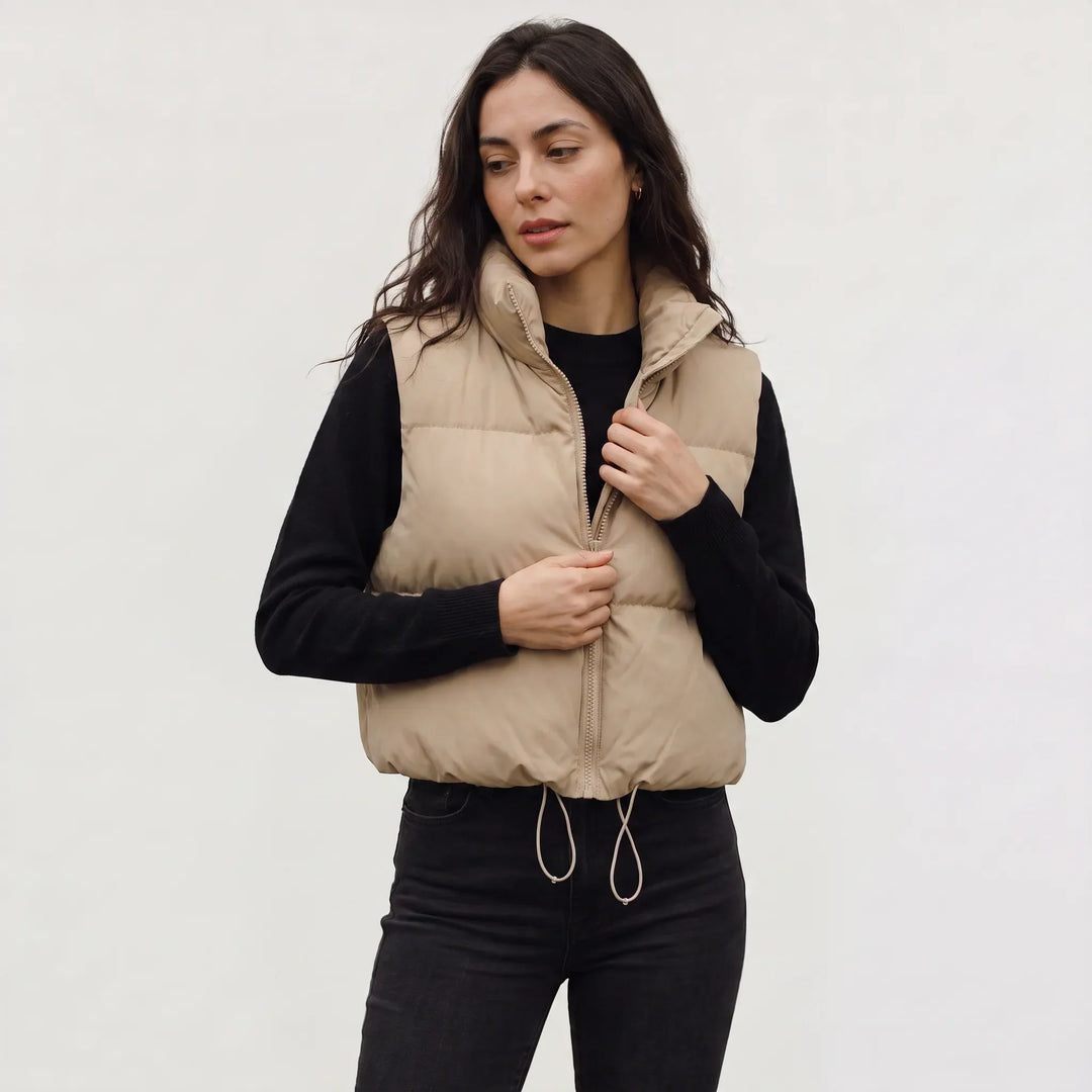 Veste matelassée sans manches – Kaki