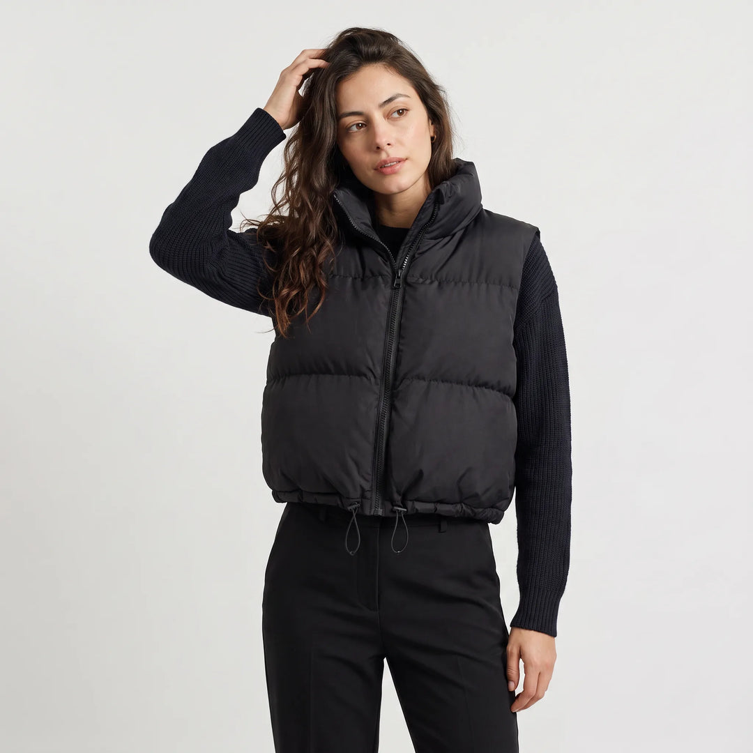 Veste matelassée sans manches – Noir