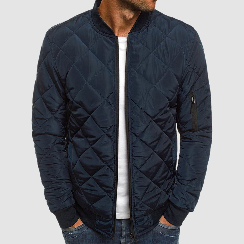 Veste Matelassée Style Bomber – Bleu Marine
