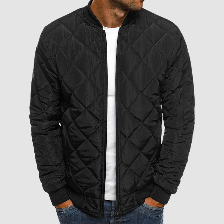 Veste Matelassée Style Bomber – Noir
