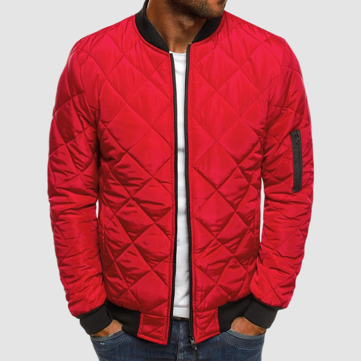 Veste Matelassée Style Bomber – Rouge