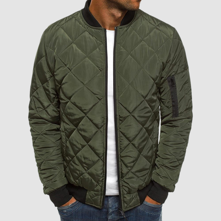 Veste Matelassée Style Bomber – Vert