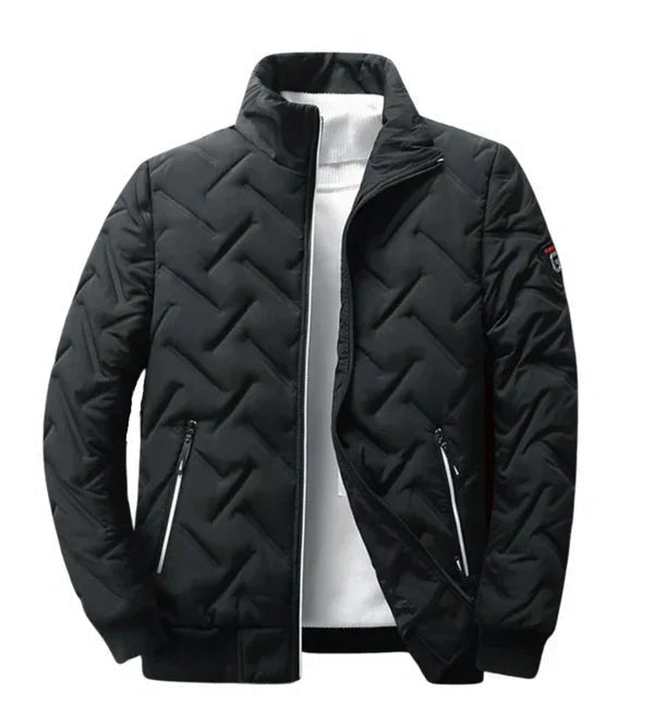 Veste Moderne à Col Montant – Noir