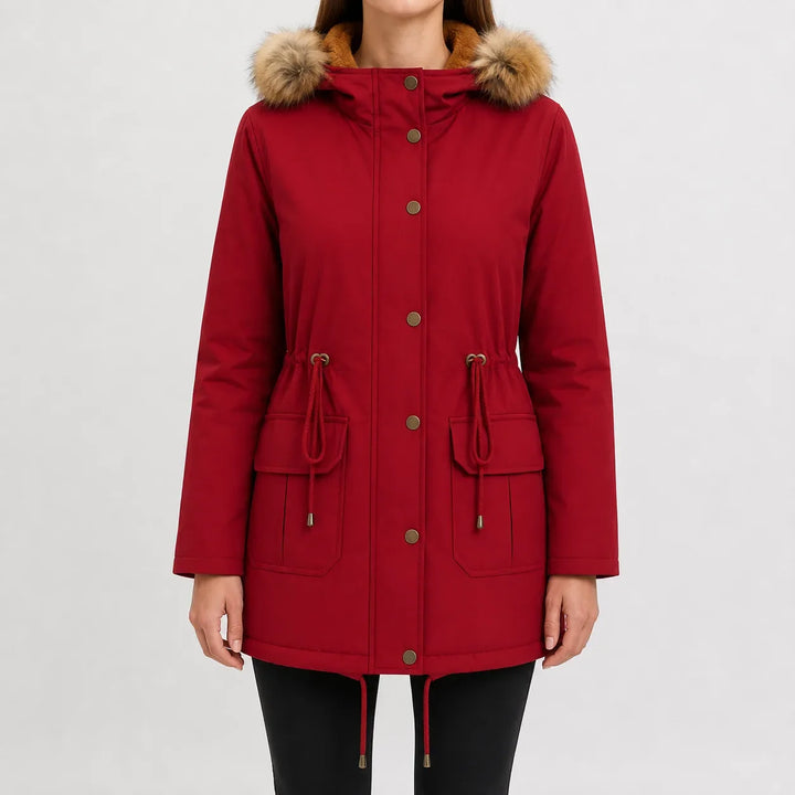 Veste Parka à Taille Ajustable – Bordeaux