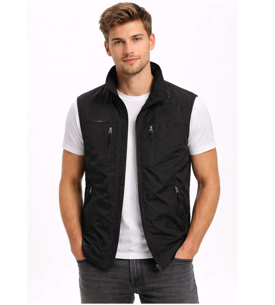 Veste Reporter Col Montant – Noir