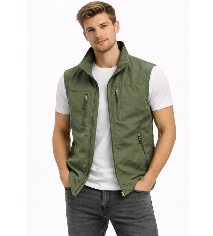 Veste Reporter Col Montant – Vert