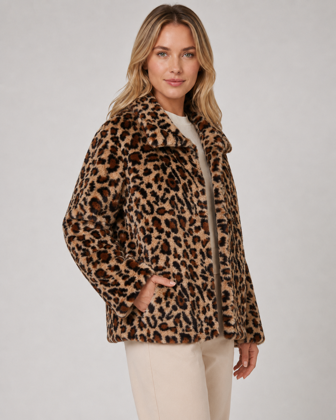 Veste Réversible Imprimé Léopard