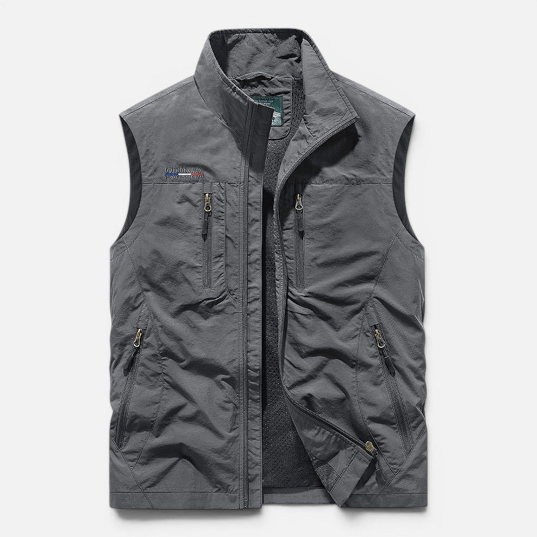 Veste sans Manches Multi-poches – Gris