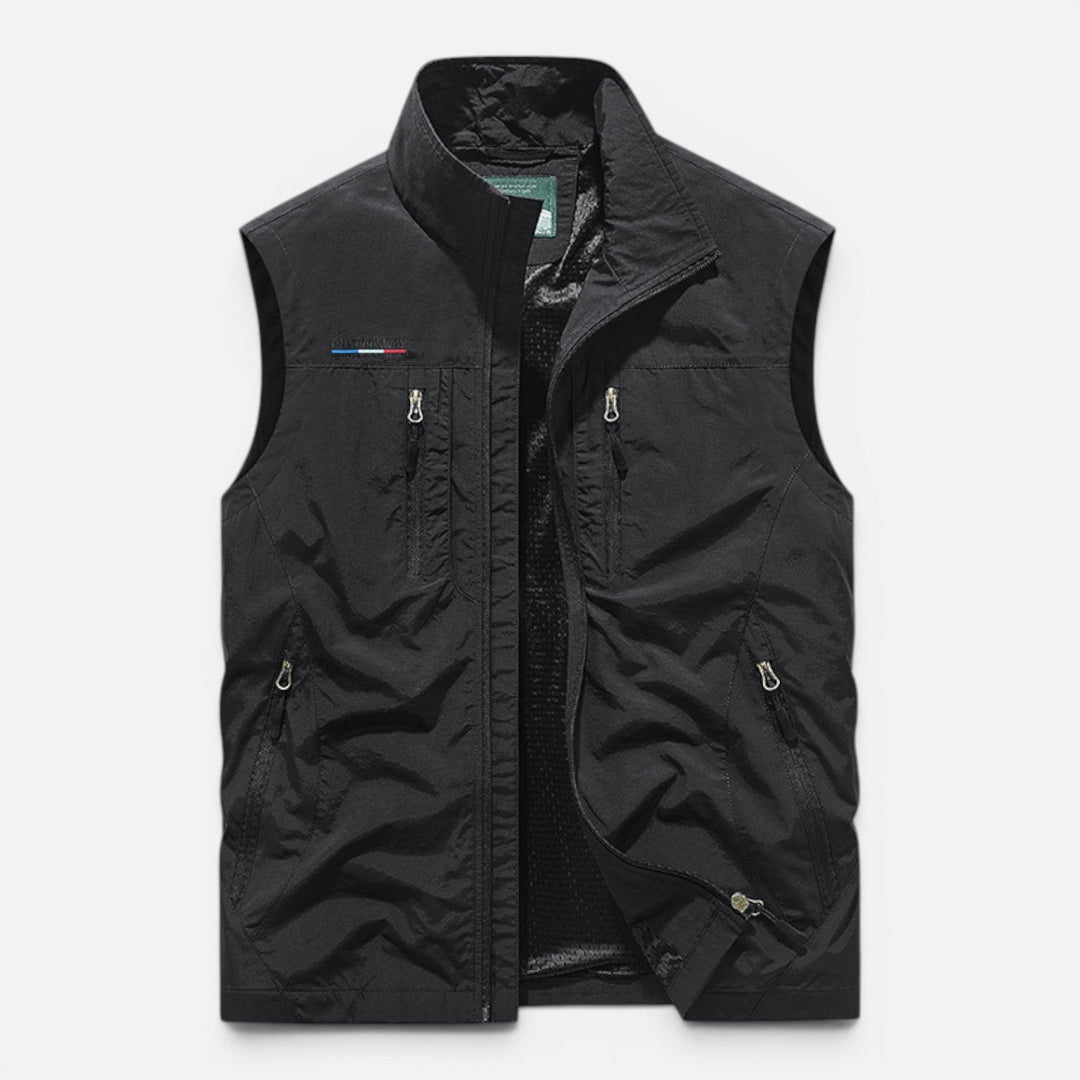 Veste sans Manches Multi-poches – Noir