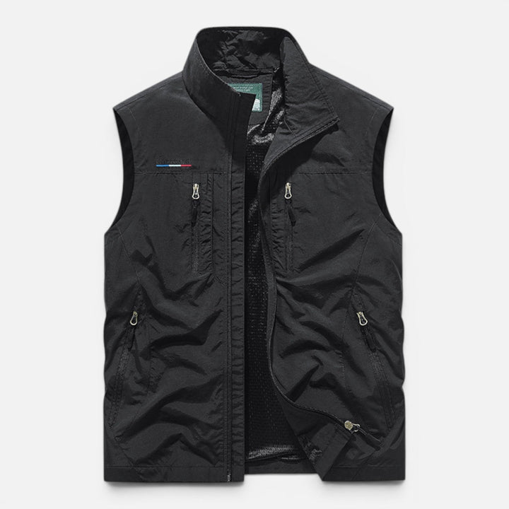 Veste sans Manches Multi-poches – Noir
