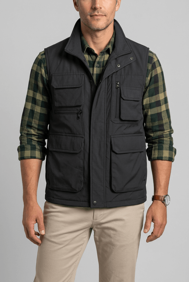 Veste sans Manches Utilitaire – Noir