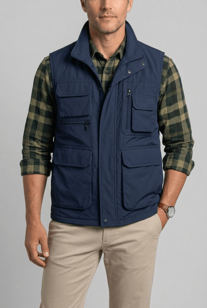 Veste sans Manches Utilitaire – Bleu Marine