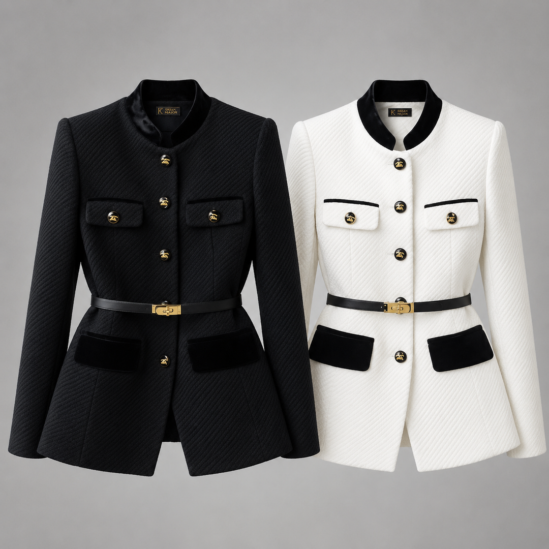 Veste structurée à col officier