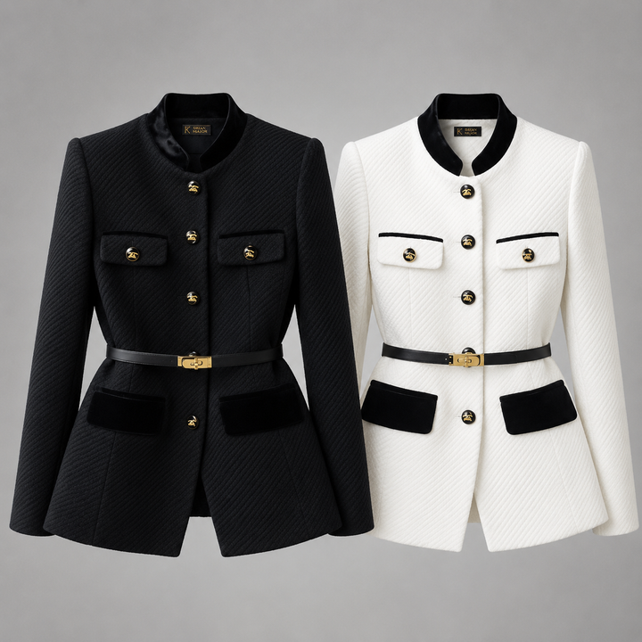 Veste structurée à col officier
