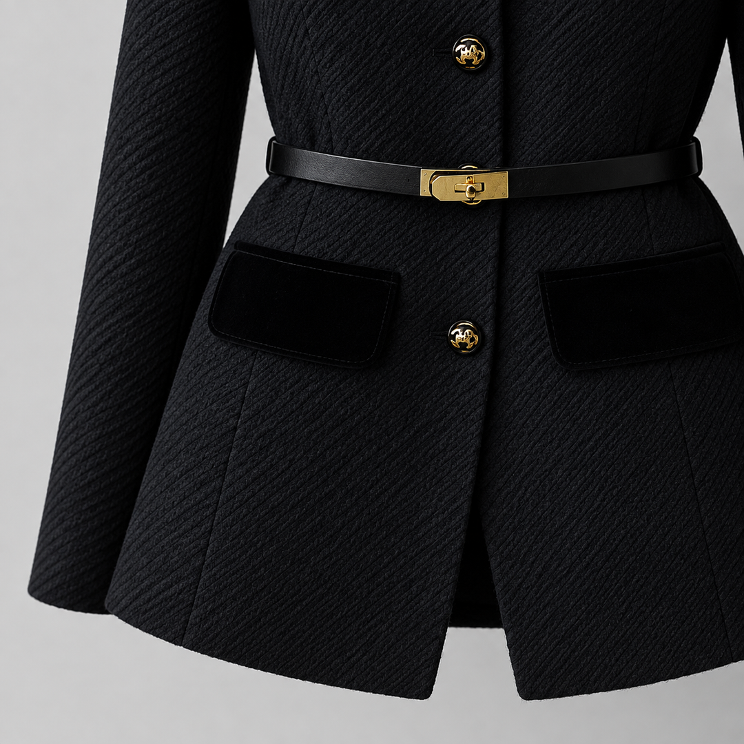 Veste structurée à col officier