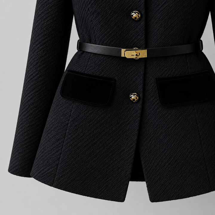 Veste structurée à col officier