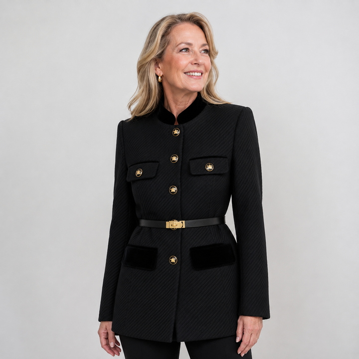 Veste structurée à col officier
