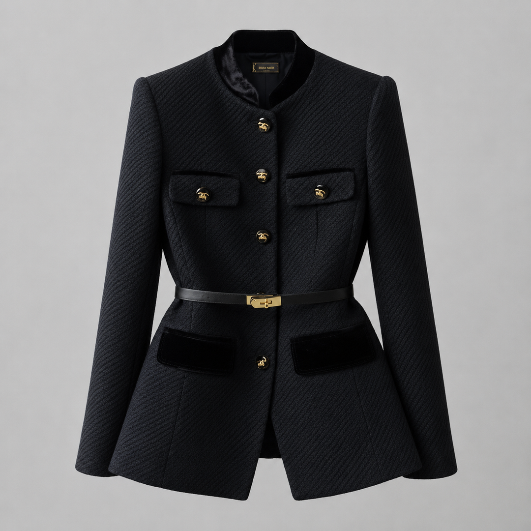 Veste structurée à col officier