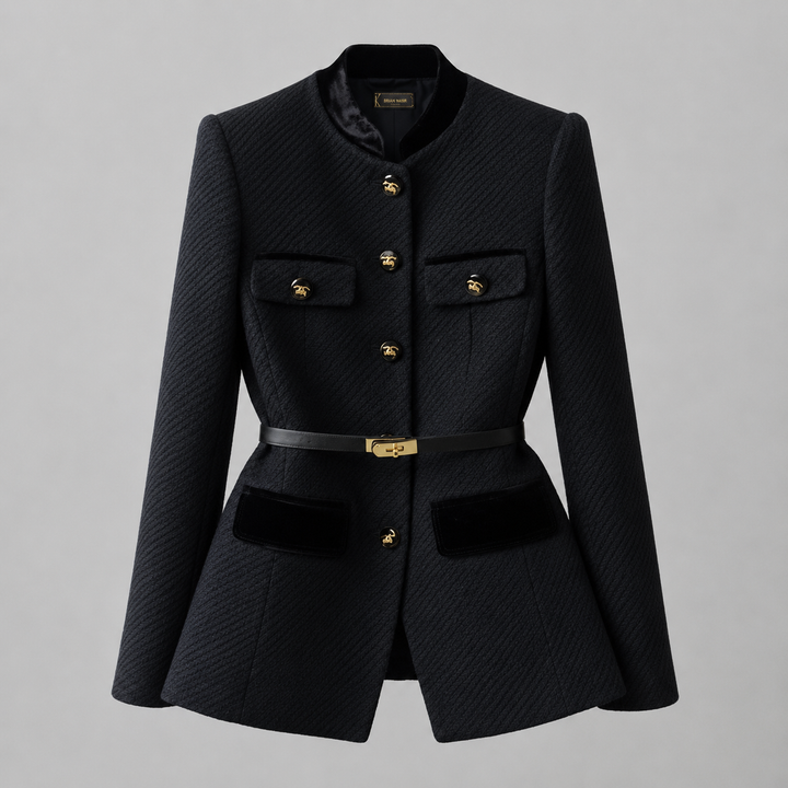 Veste structurée à col officier